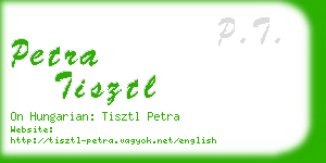petra tisztl business card